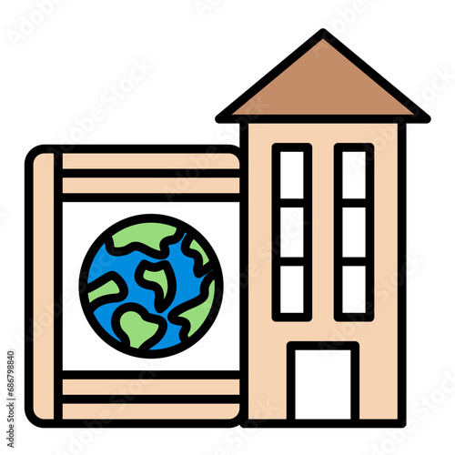 Travel Agency Flat Multicolor Icon