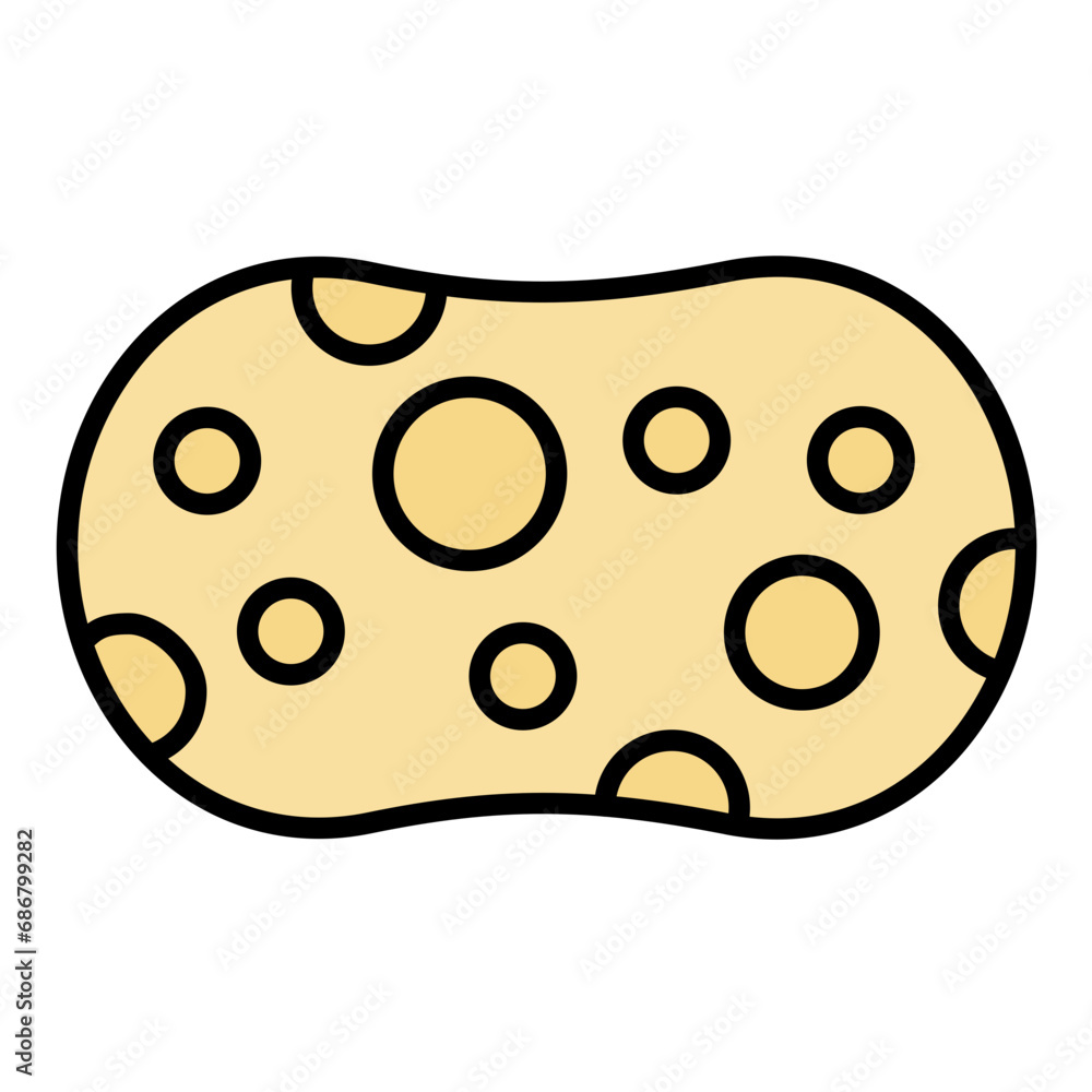 Sponge Flat Multicolor Icon Sponge Flat Multicolor Icon