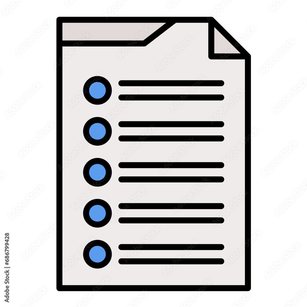 Document Flat Multicolor Icon Document Flat Multicolor Icon