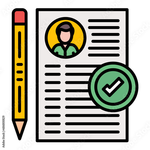 Enrolment Flat Multicolor Icon