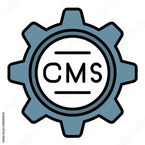 Cms Flat Multicolor Icon