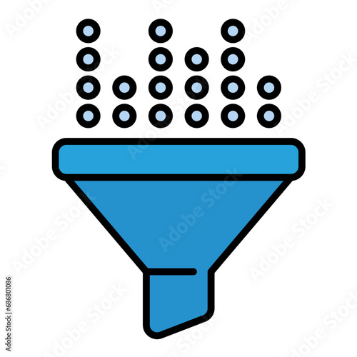 Content Curation Flat Multicolor Icon