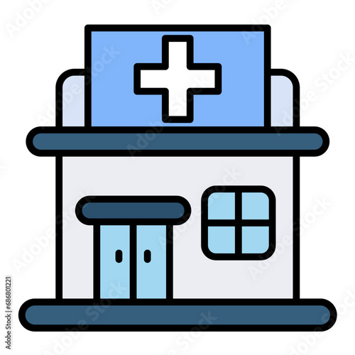 Healthcare Marketplace Flat Multicolor Icon