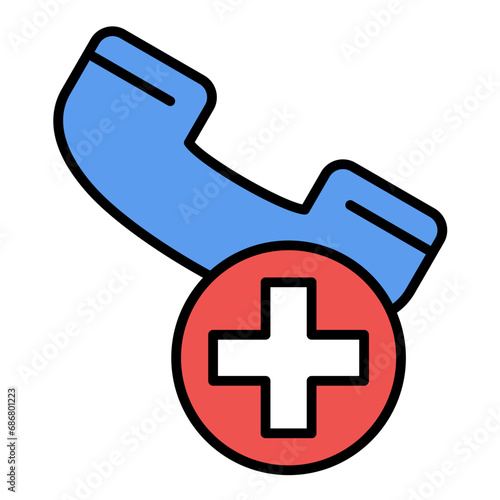Healthcare Center Flat Multicolor Icon