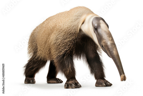 Giant anteater  Myrmecophaga tridactyla  on white background