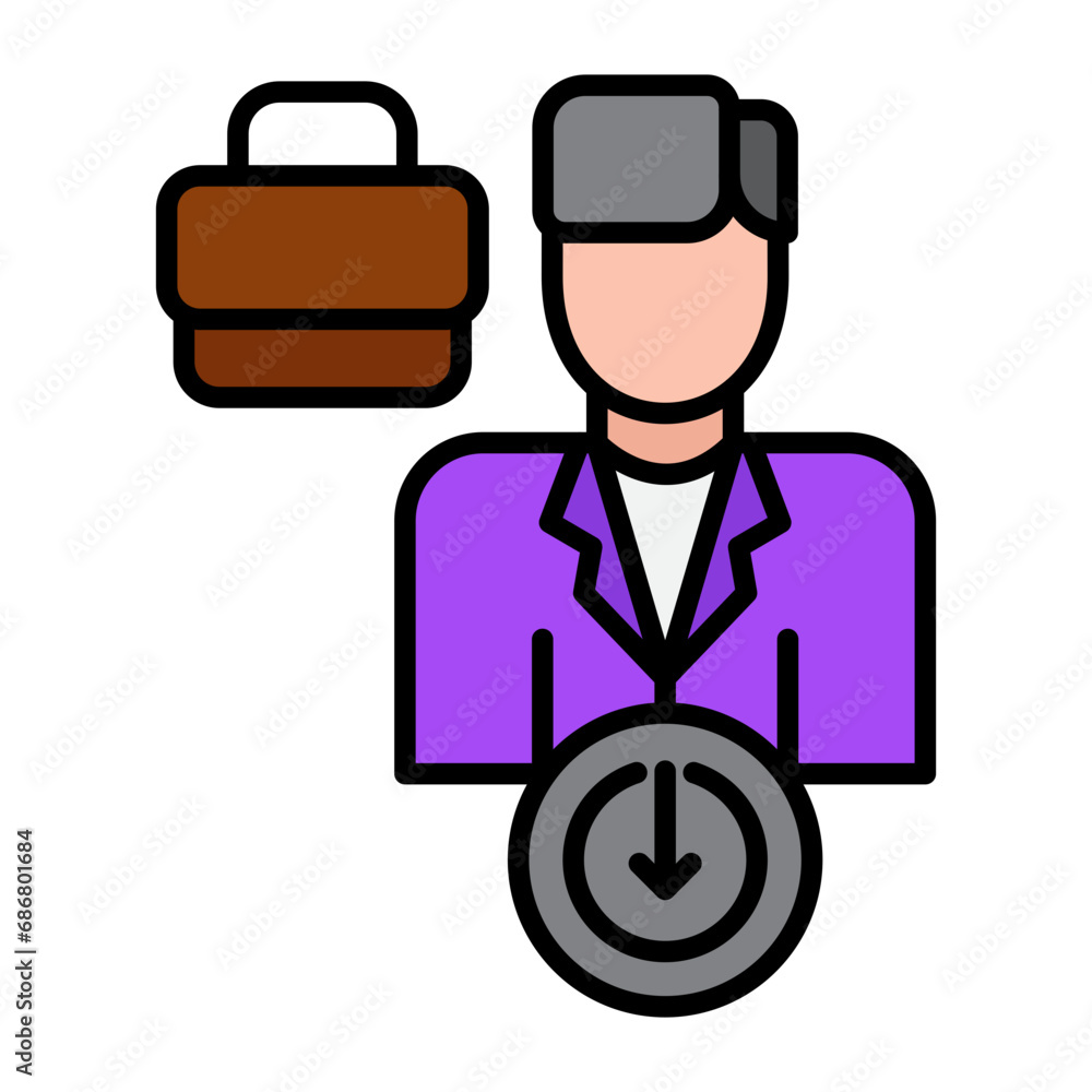 Internal Applicants Flat Multicolor Icon Internal Applicants Flat Multicolor Icon