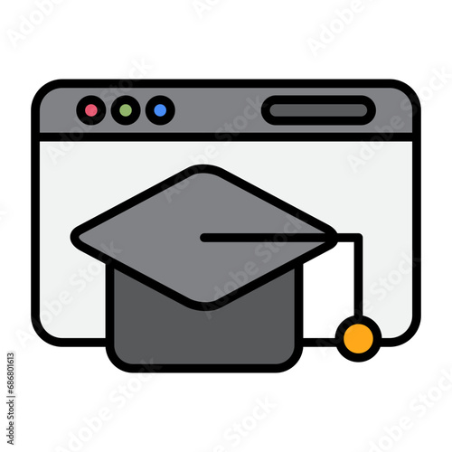 Courses Flat Multicolor Icon