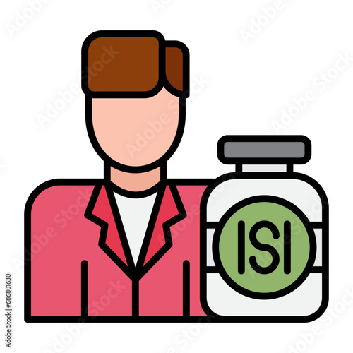 Employer Sponsored Insurance Flat Multicolor Icon