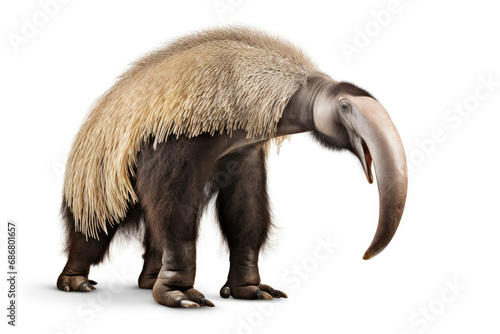 Giant anteater  Myrmecophaga tridactyla  on white background