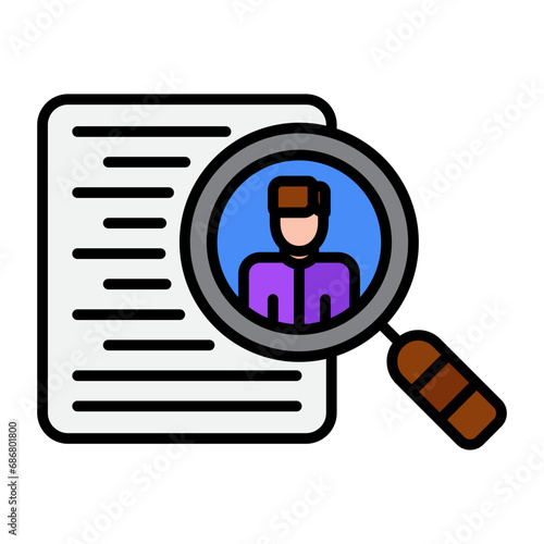Recruitment Flat Multicolor Icon