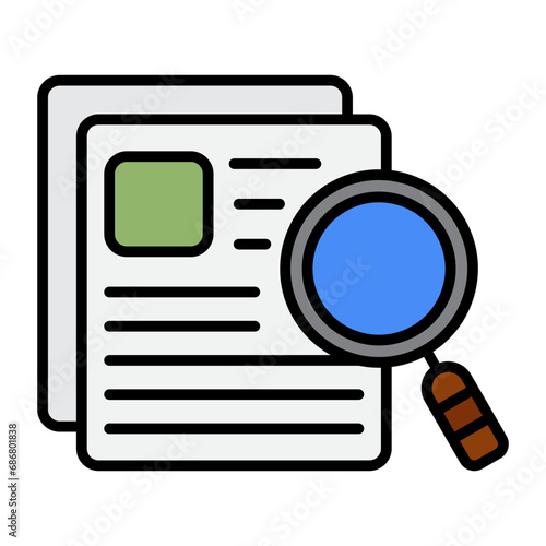 Research Flat Multicolor Icon