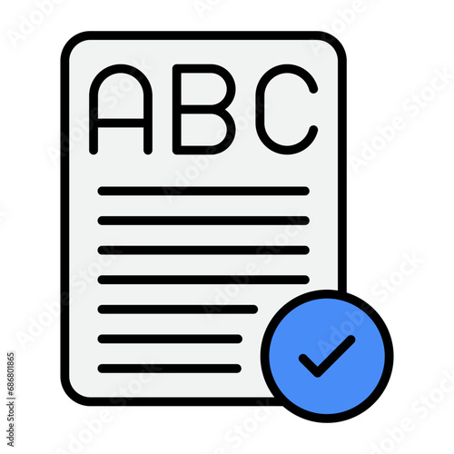 Spelling and Grammar Mistakes Flat Multicolor Icon