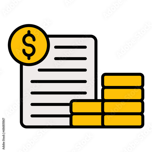 Accounts Receivable Flat Multicolor Icon