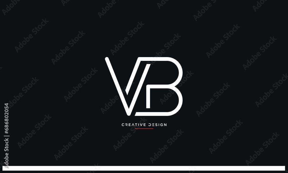 VB or BV Alphabet letters logo monogram VB or BV Alphabet letters logo monogram