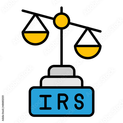 Irs Flat Multicolor Icon