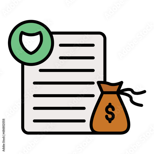 Personal Guarantee Flat Multicolor Icon