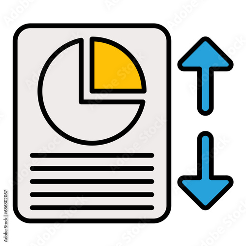 Equity Statement Flat Multicolor Icon