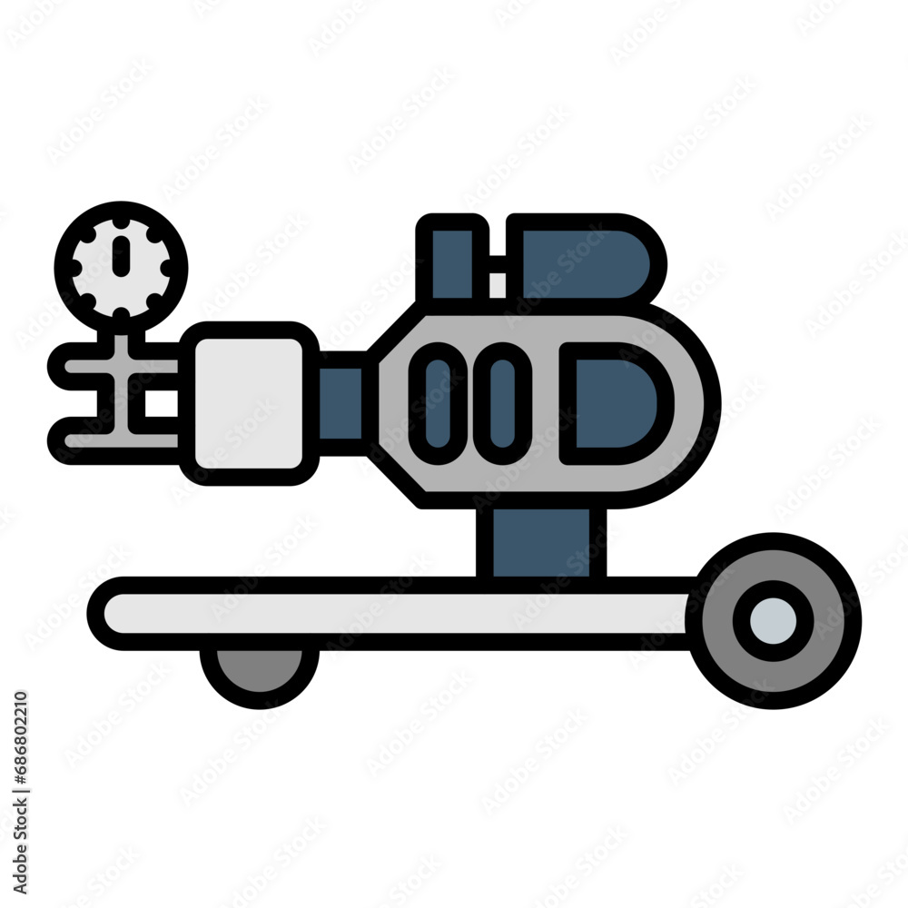 Water Jetter Flat Multicolor Icon Water Jetter Flat Multicolor Icon