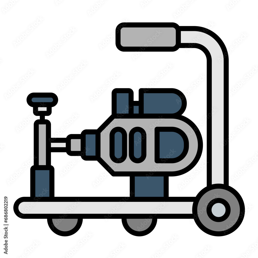 Drain Cleaning Machine Flat Multicolor Icon Drain Cleaning Machine Flat Multicolor Icon