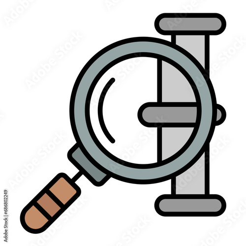 Pipe Inspection Flat Multicolor Icon