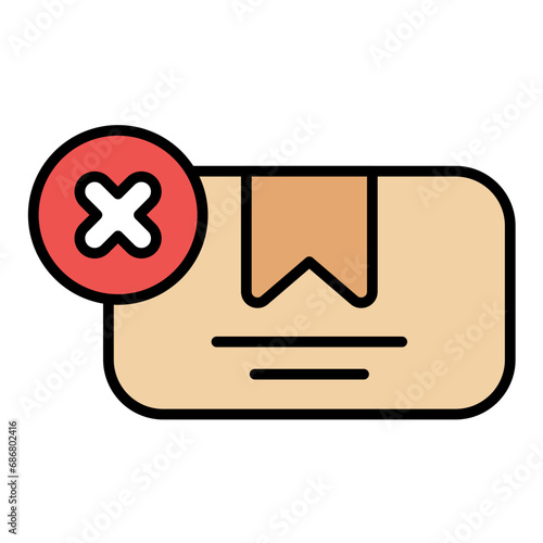 Cancellation Flat Multicolor Icon