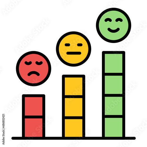 Satisfied Customers Flat Multicolor Icon