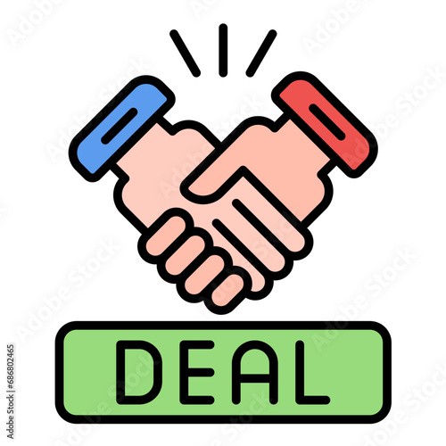 Deals Flat Multicolor Icon