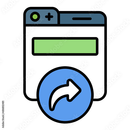 Share Flat Multicolor Icon
