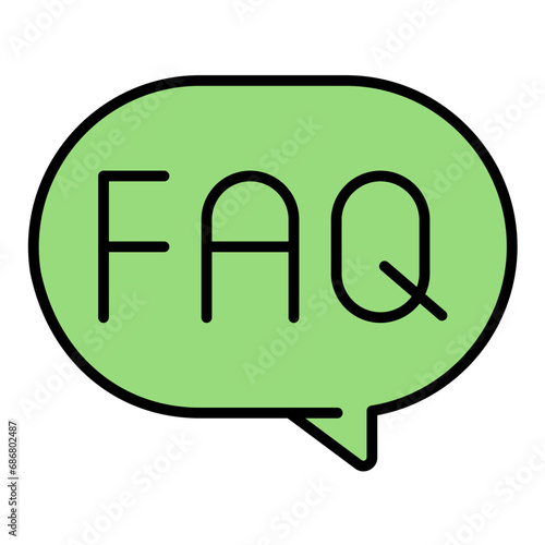 Faq Flat Multicolor Icon