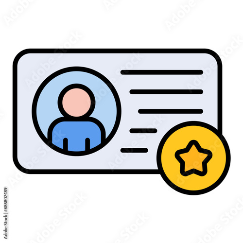 Membership Flat Multicolor Icon