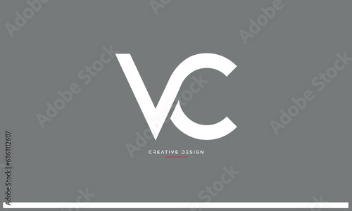 VC or CV alphabet letters logo monogram