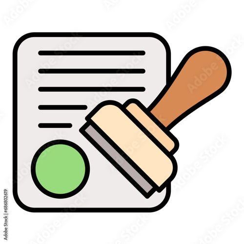 Authority Flat Multicolor Icon