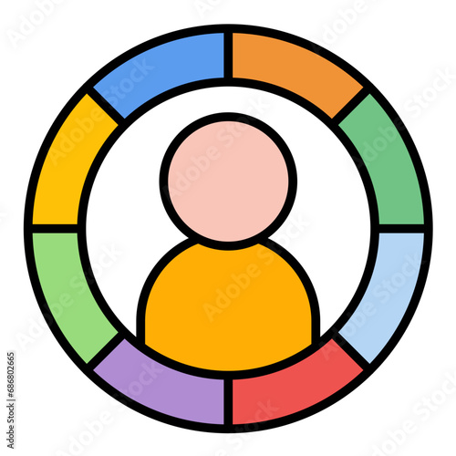 Demographic Flat Multicolor Icon