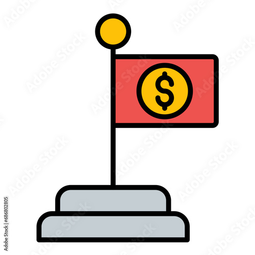 Territory Flat Multicolor Icon