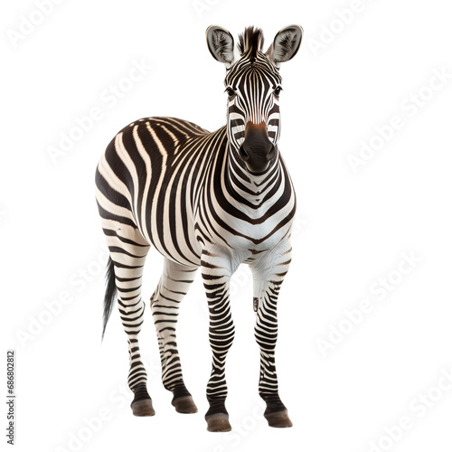zebra isolated on white background  PNG