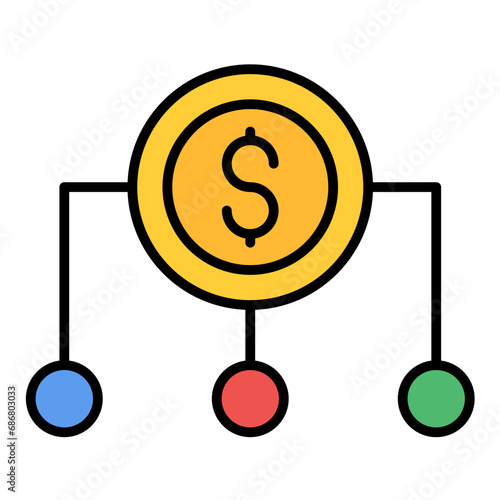 Diversify Flat Multicolor Icon