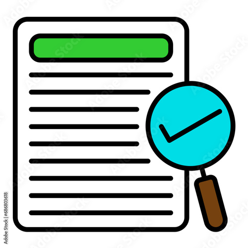 Proofreading Flat Multicolor Icon