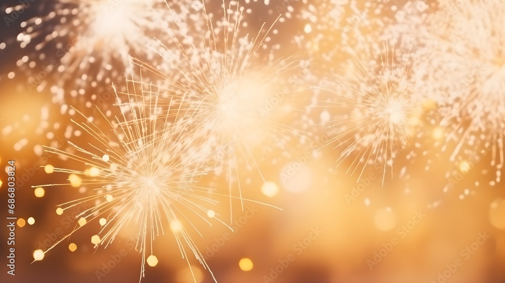 Festive glittering bokeh background with golden and blue hues, ideal for holiday season graphics Festive glittering bokeh background with golden and blue hues, ideal for holiday season graphics