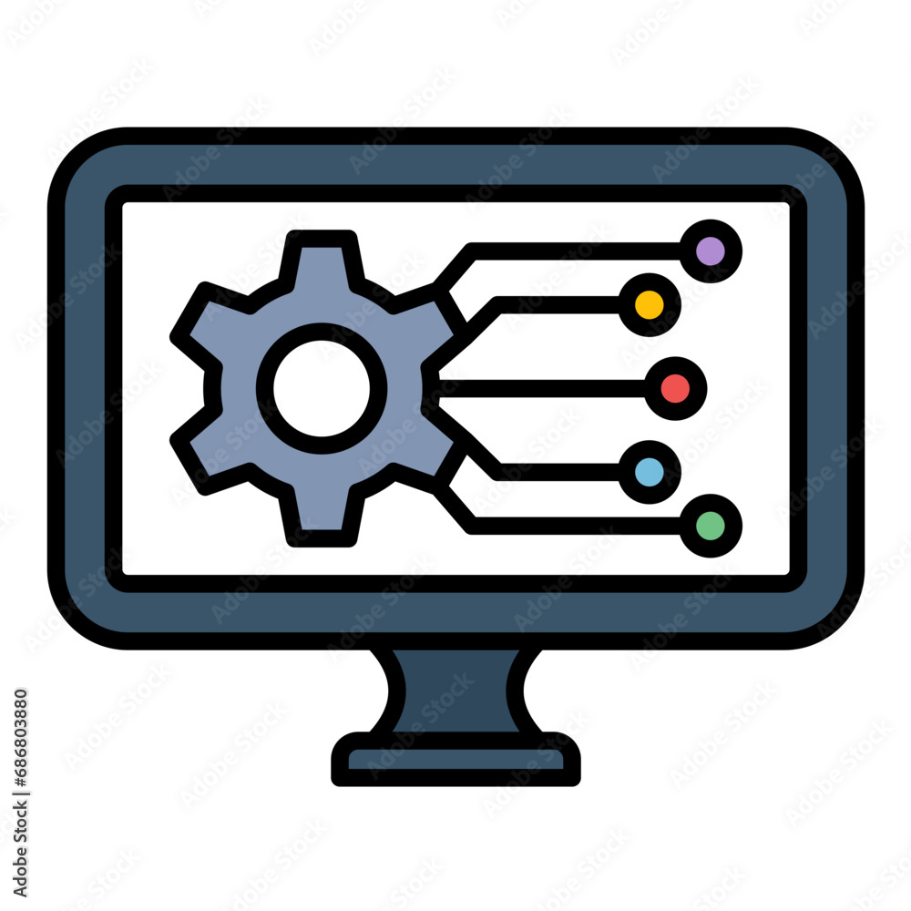 Research And Development Flat Multicolor Icon Research And Development Flat Multicolor Icon