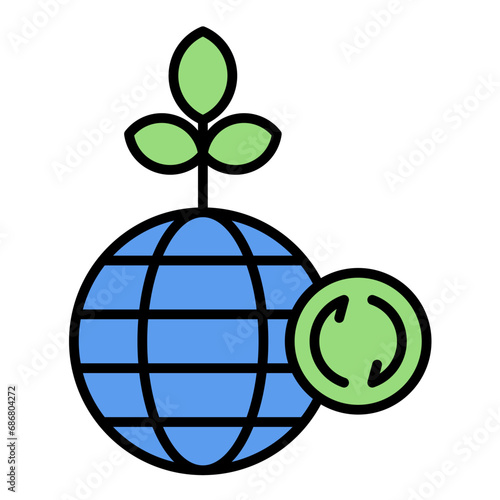 Ecological Object Flat Multicolor Icon