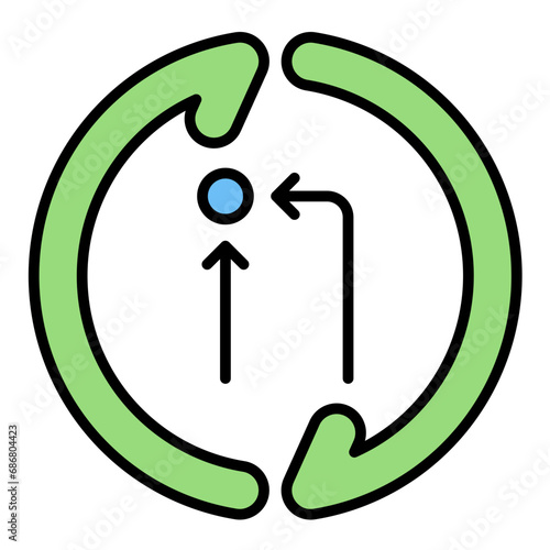 Symbiosis Flat Multicolor Icon