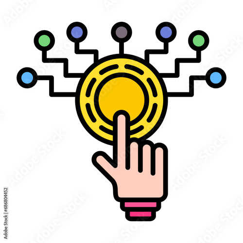 Activation Flat Multicolor Icon