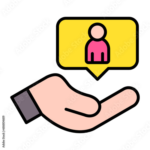 Followers Flat Multicolor Icon
