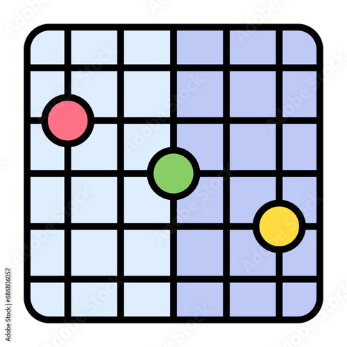 Heatmap Flat Multicolor Icon