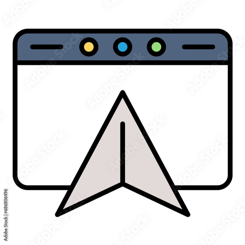 Navigation Flat Multicolor Icon