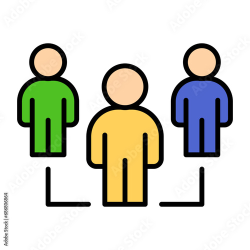 Workgroup Flat Multicolor Icon