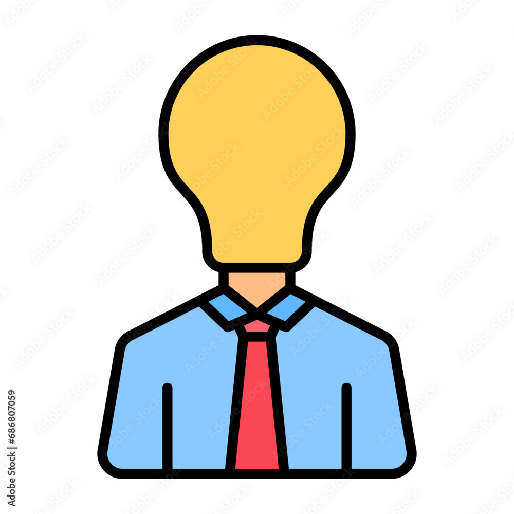 Business Idea Flat Multicolor Icon Business Idea Flat Multicolor Icon