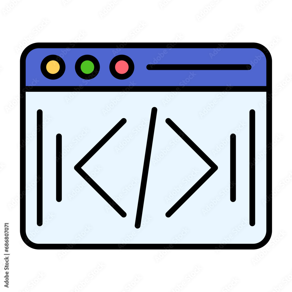 Development Flat Multicolor Icon Development Flat Multicolor Icon