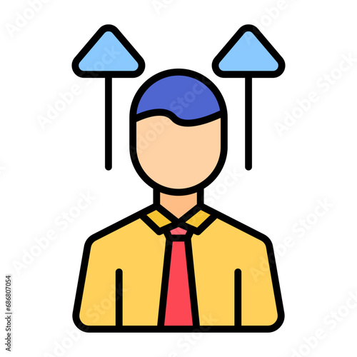 Personal Development Flat Multicolor Icon