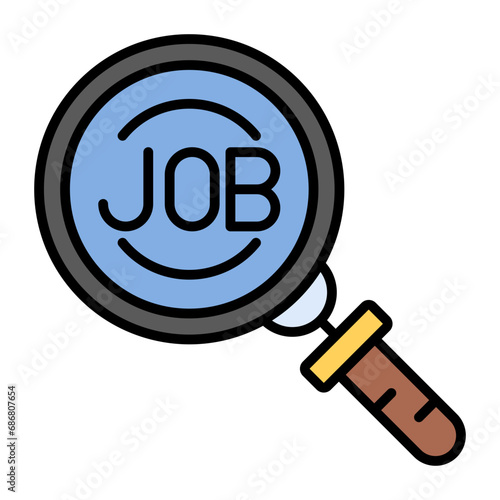 Find Employee Flat Multicolor Icon